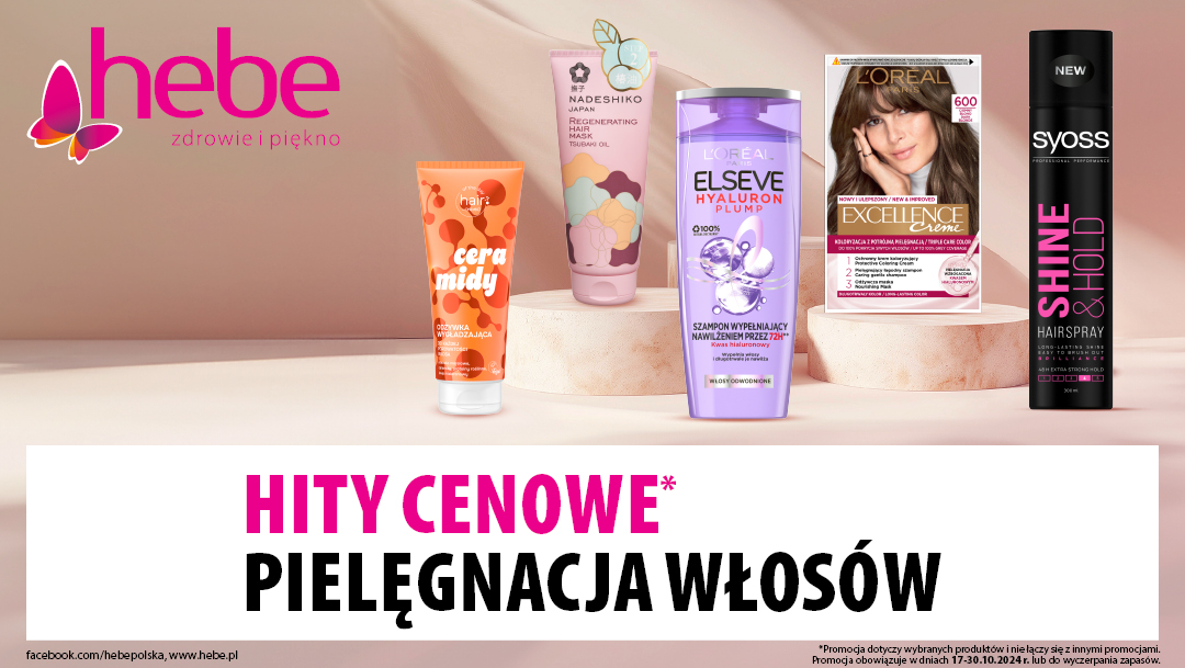 Pielęgnacja włosów taniej z HEBE