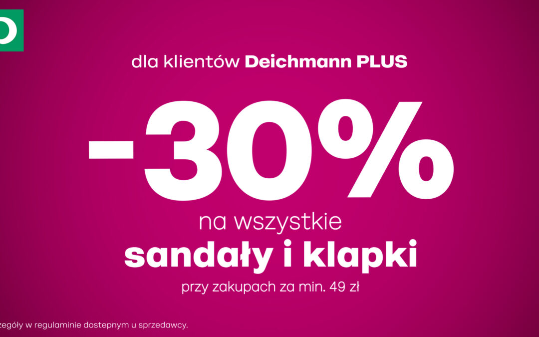 Sandały i klapki taniej w DEICHMANN