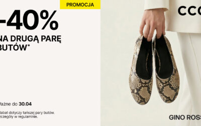 -40% na drugą parę butów w CCC