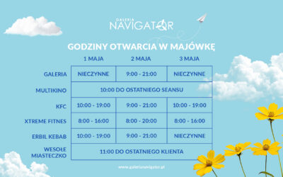 Godziny otwarcia w Majówkę