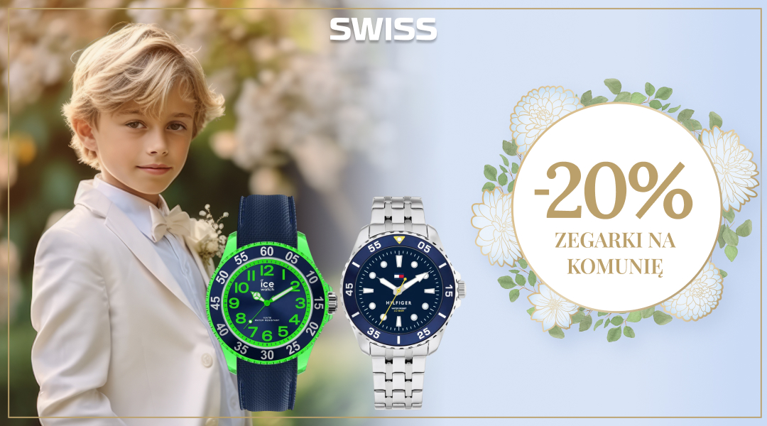 Promocja na zegarki na komunie w Butiku Swiss