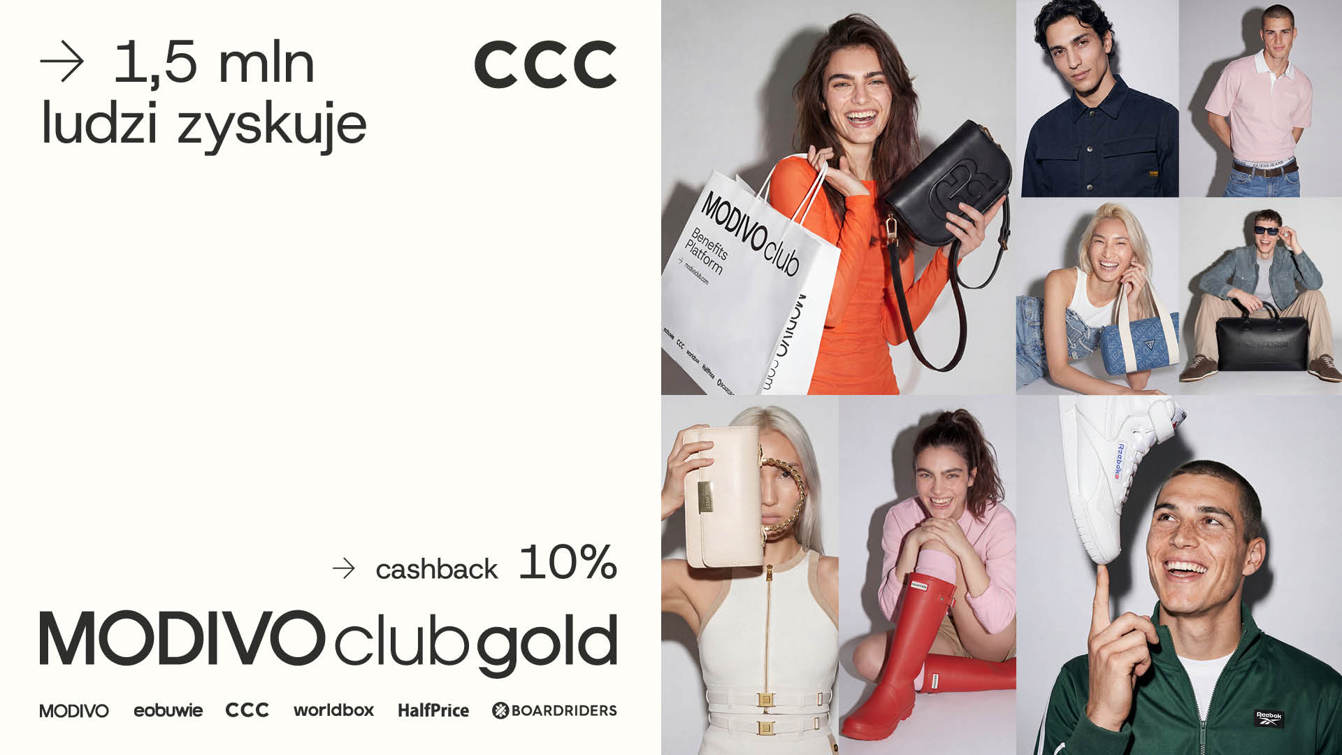 Z MODIVOclub GOLD zyskujesz 10% zwrotu za każde zakupy