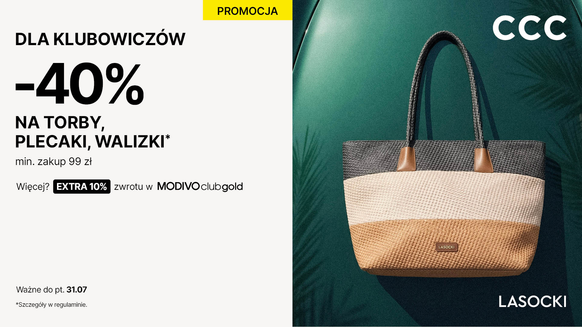Teraz w CCC tylko w Modivoclub torby, plecaki i walizki aż 40% taniej