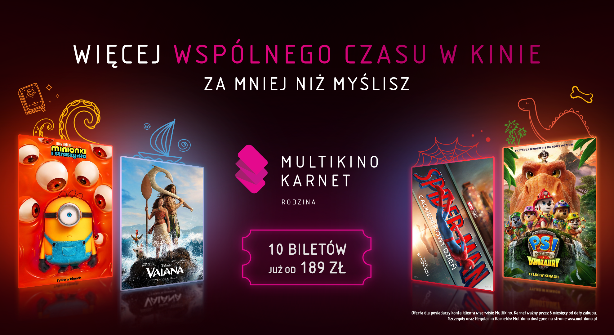 Filmowe historie najlepiej przeżywać razem. Karnet Rodzina od teraz we wszystkich kinach Multikino