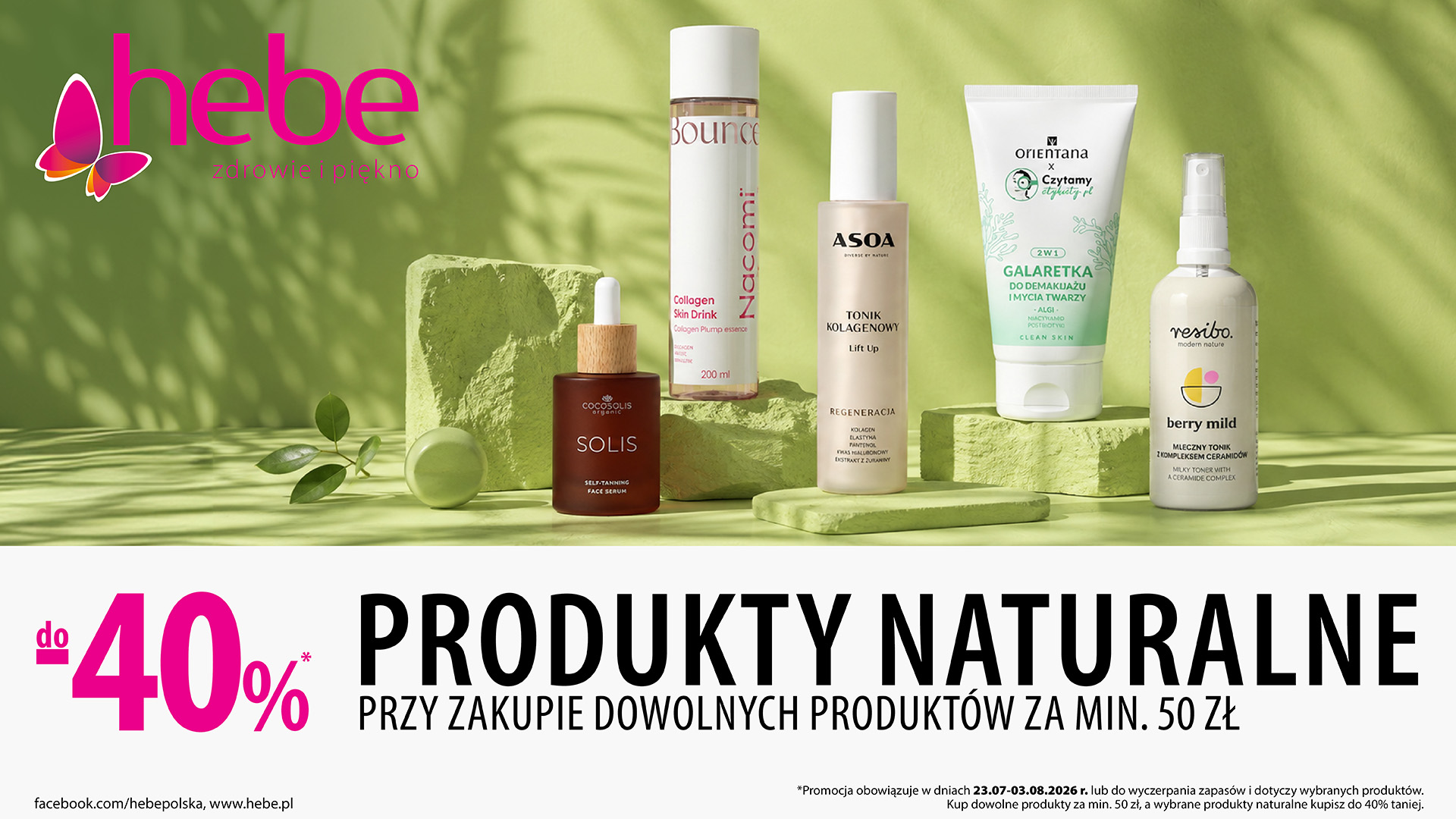Oferta na produkty naturalne w Hebe