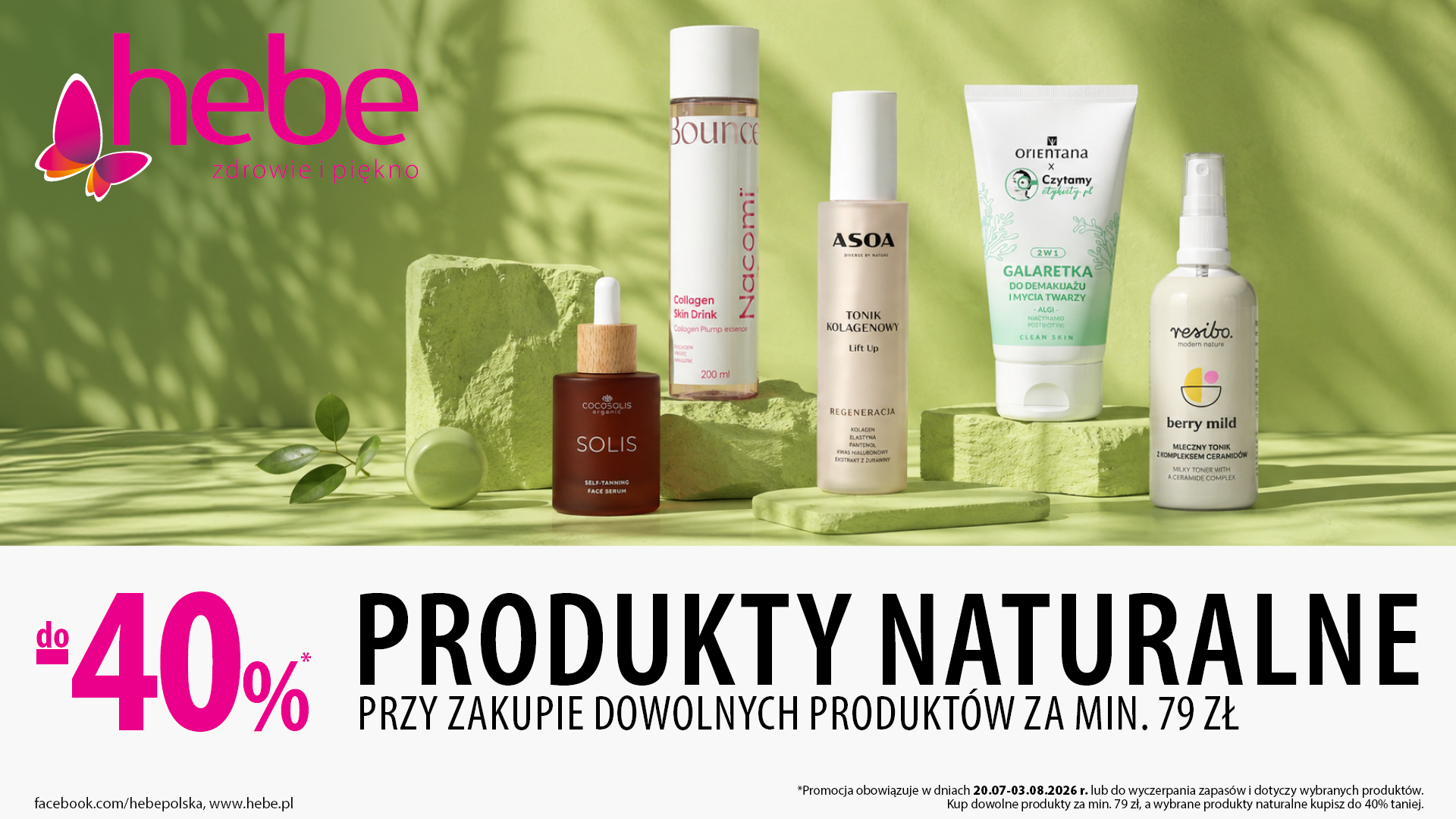 Oferta na produkty naturalne w Hebe