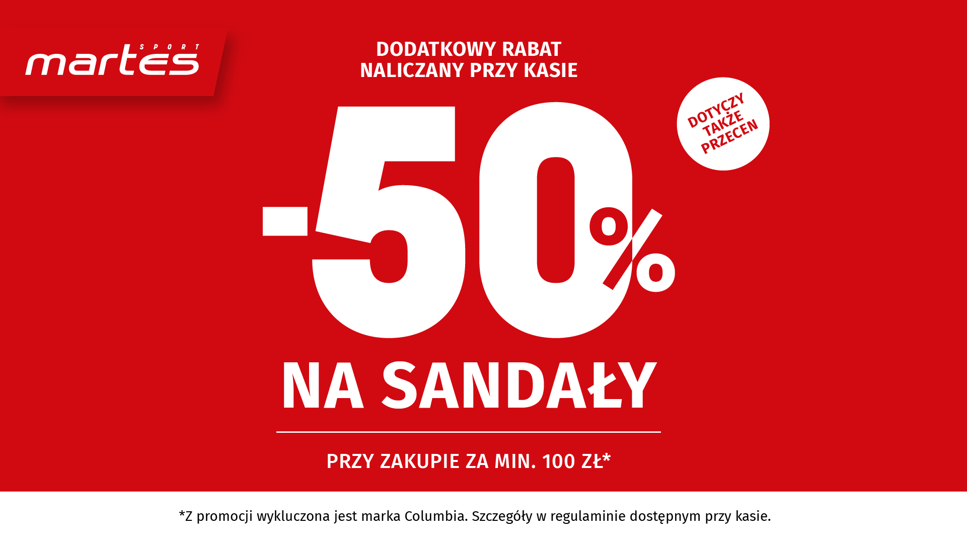 PROMOCJE NA SANDAŁY W MARTES SPORT